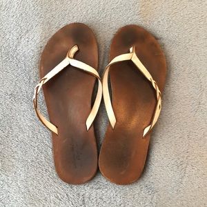 Tan Flip Flops